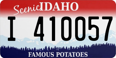 ID license plate I410057