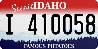ID license plate I410058