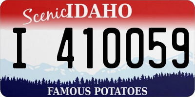 ID license plate I410059