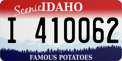 ID license plate I410062