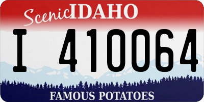 ID license plate I410064