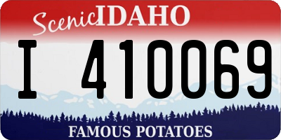 ID license plate I410069