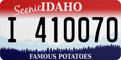 ID license plate I410070