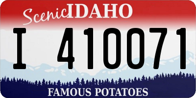 ID license plate I410071
