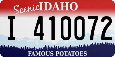ID license plate I410072
