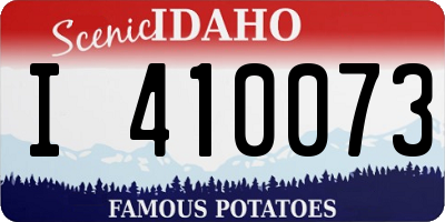 ID license plate I410073