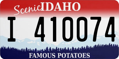 ID license plate I410074