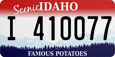 ID license plate I410077