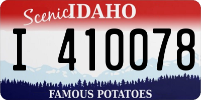 ID license plate I410078