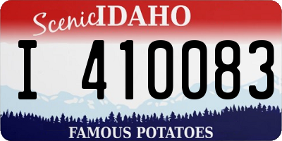 ID license plate I410083