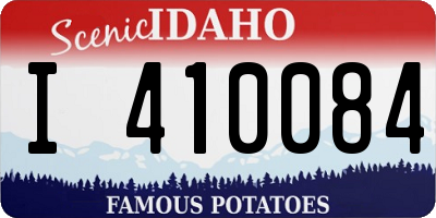 ID license plate I410084