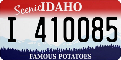 ID license plate I410085