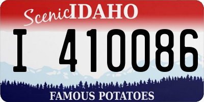ID license plate I410086
