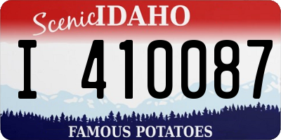 ID license plate I410087