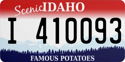 ID license plate I410093