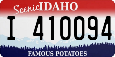 ID license plate I410094