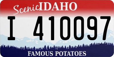 ID license plate I410097