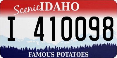 ID license plate I410098