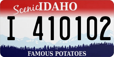 ID license plate I410102