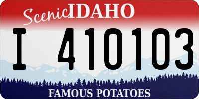 ID license plate I410103