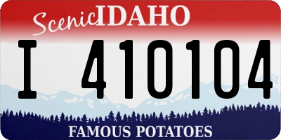 ID license plate I410104