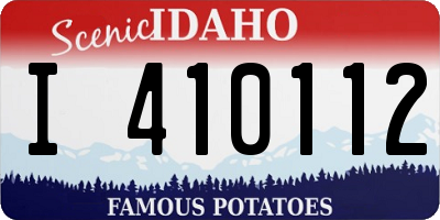 ID license plate I410112