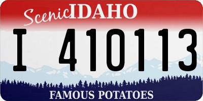 ID license plate I410113