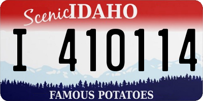 ID license plate I410114