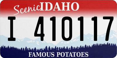 ID license plate I410117