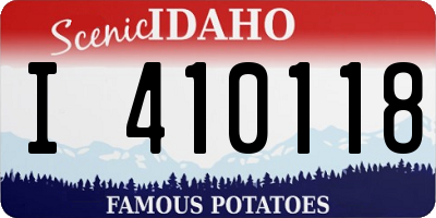 ID license plate I410118