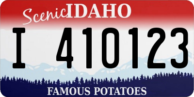 ID license plate I410123