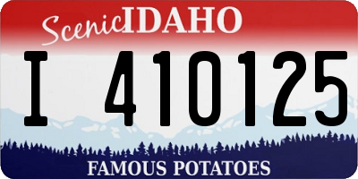 ID license plate I410125
