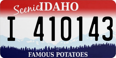 ID license plate I410143