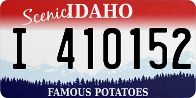 ID license plate I410152