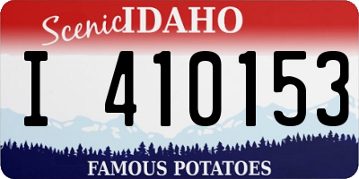 ID license plate I410153