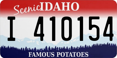 ID license plate I410154