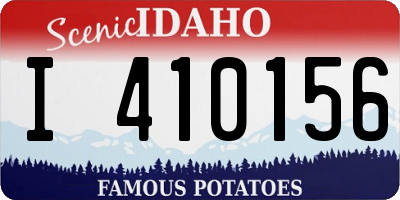 ID license plate I410156