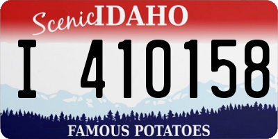ID license plate I410158