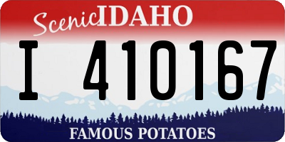 ID license plate I410167