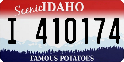 ID license plate I410174