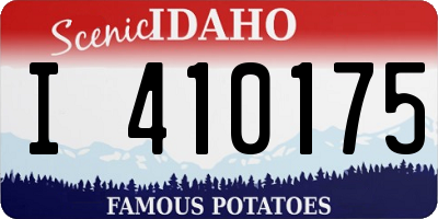 ID license plate I410175