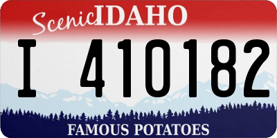 ID license plate I410182