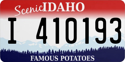 ID license plate I410193