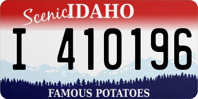 ID license plate I410196