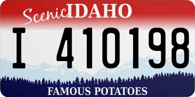 ID license plate I410198