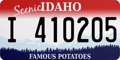 ID license plate I410205