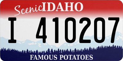 ID license plate I410207