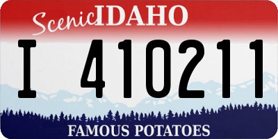 ID license plate I410211
