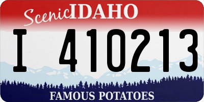 ID license plate I410213