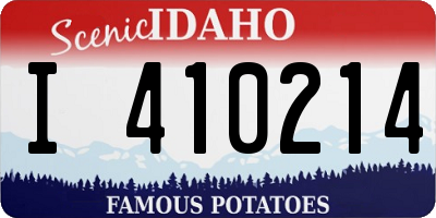 ID license plate I410214